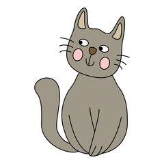 cute cat hand draw, 