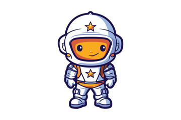 Obraz premium cute astronaut cartoon vector sublimation mascot logo design