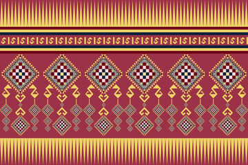 Geometric Ethnic oriental pattern traditional. Floral necklace embroidery design for fashion. Background, wallpaper, clothing, and wrapping.vector illustration design.