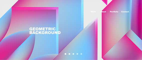 Minimal geometric web site page template design. Vector Illustration For Wallpaper, Banner, Background, Card, Book Illustration, landing page