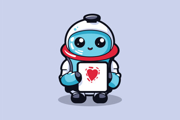 Fototapeta premium cute robot cartoon vector sublimation mascot logo design