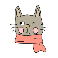 merry christmas cute cat