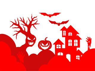 Halloween Line Art Outline Background