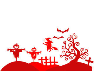 Hand Drawn Halloween Line Art Background