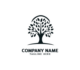 Tree logo design. Botanic tree. Tree of life symbol. Abstract tree logo symbol. Vector illustration