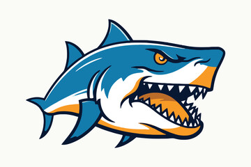 shark fish vector sublimation mascot logo design