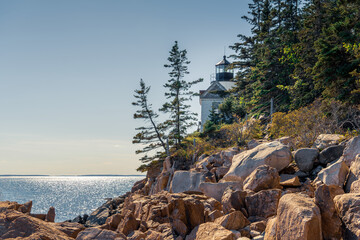 Bass Head Lighthouse located in Acadia National Park, Maine., USA  June 1, 2024.