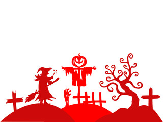 Halloween Sketch Line Art Background