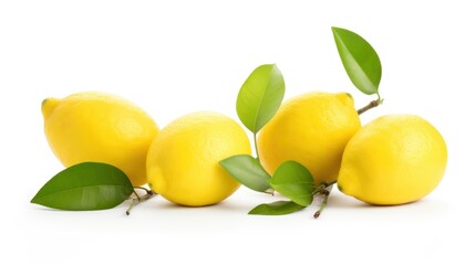 Lemon set  on white. 