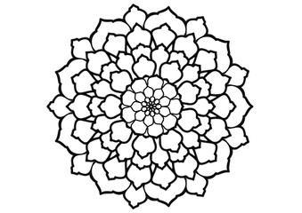 Flower mandala decorative element10
