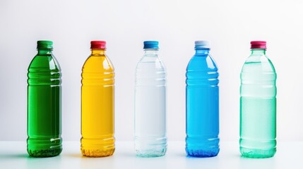 water plastic bottle  on white background 