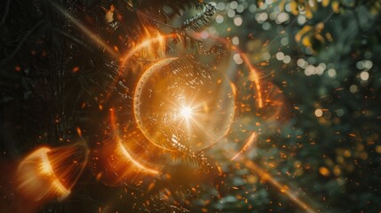 anamorphic lens callout with ghost ring effect generative ai