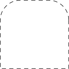 Dashed line square shapes. Elements for design