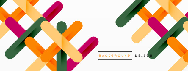 Colorful lines with shadows. Geometric background design. Vector Illustration For Wallpaper, Banner, Background, Card, Book Illustration, landing page