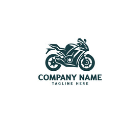 Motorcycle logo vector design. Motorcycle logo concept. Speed bike racer on the sport motorcycle.