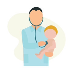 Pediatrician concept clipart isolated vector illustration