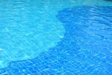surface of blue swimming pool, freshness water background
