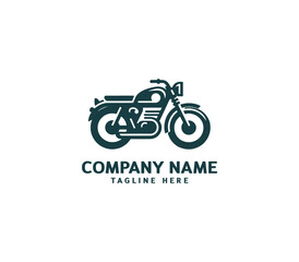 Motorcycle logo vector design. Motorcycle logo concept. Speed bike racer on the sport motorcycle.