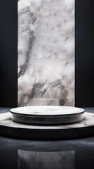 Luxurious white marble podium