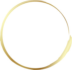 Golden brush circles. Elements for design