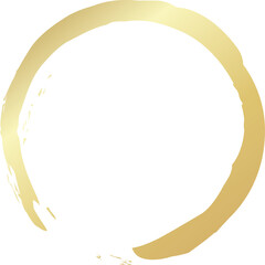 Golden brush circles. Elements for design