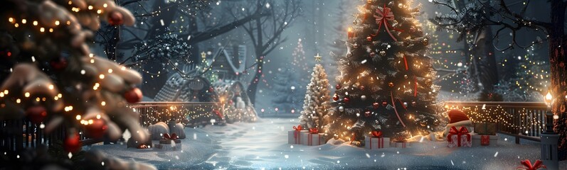 Obraz premium Merry Christmas and happy New Year background.