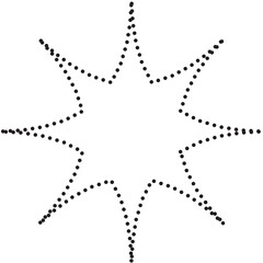 Star dot line shapes. Design elements