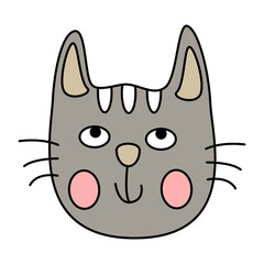 cute head cat with different pose