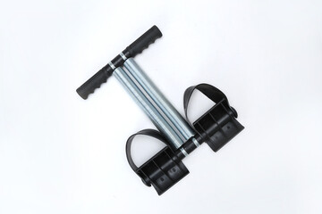 Double Spring Tummy Trimmer For Abs Workout Bicep Shoulder Exerciser isolated on white background