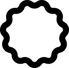 Star shape bold line. Geometric element