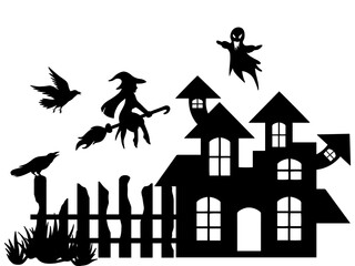 Halloween Line Art Outline Illustration