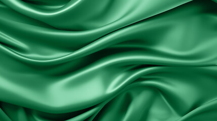 Silky green silk background
