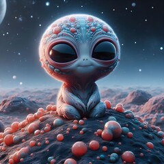 Alien creature design production, design applicable to movies, comics, and games