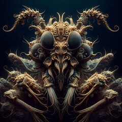 Alien creature design production, design applicable to movies, comics, and games