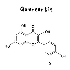 Quercertin chemical structure illustration
