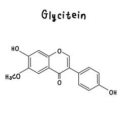 Glycitein chemical structure illustration