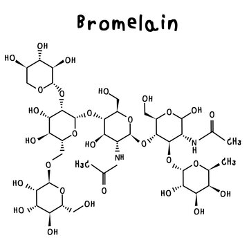 Bromelain chemical structure illustration