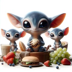 Alien creature design production, design applicable to movies, comics, and games