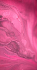 Acrylic blend. Ink flow. Blur neon pink purple color glowing gloss texture fluid emulsion spill mix creative abstract art background.