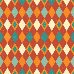 Seamless pattern of halftone retro dots in vibrant neon colors, Generative AI