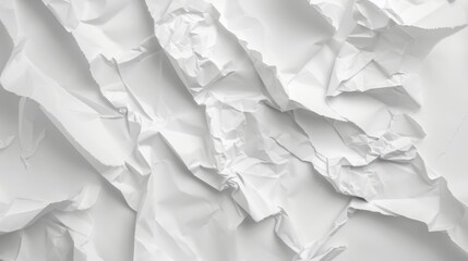 Obraz premium white crumpled paper texture generative ai