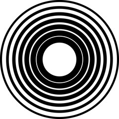 Circle line gradient. Geometric design element