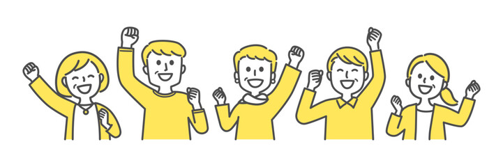 middle aged people with joy