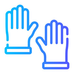 Fototapeta premium gloves gradient icon