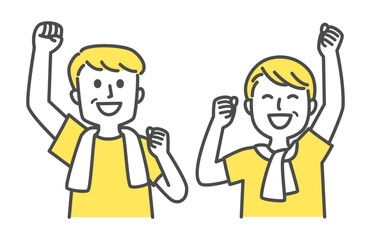 middle aged people with joy