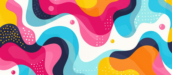 Abstract background with colorful shapes and patterns. Abstract pattern with organic shapes in pop art style