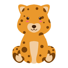 Cute Wildlife Diversity Character. Isolated Vector Illustration.
