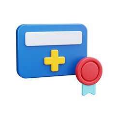 Fototapeta premium certificate 3d render icon