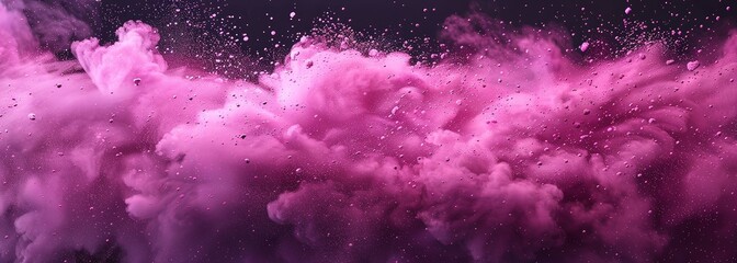 Obraz premium Abstract pink powder splatter background. Pink powder exploding