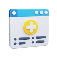 Obraz premium website 3d render icon